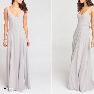 bridesmaid Jenn style-dove grey
